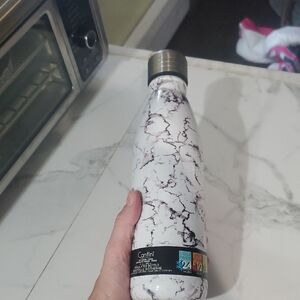 White Marble Design Stainless Steel Insulated Water Bottle